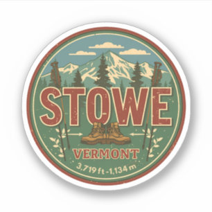 Vintage Stowe, VT outdoor winter trails ski slops