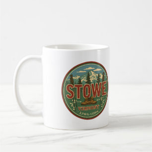 Vintage Stowe, VT outdoor winter trails ski slops Coffee Mug