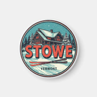 Vintage Stowe, VT outdoor winter trails ski slops 