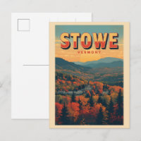 Vintage Stowe, VT outdoor winter trails ski slops 