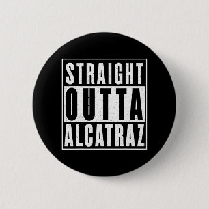 Vintage Straight Out Of Alcatraz Funny Trump Costu 6 Cm Round Badge