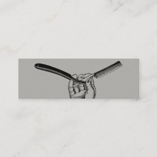 Vintage Straight Razor / Mini Mini Business Card
