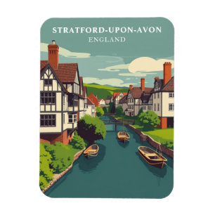 Vintage Stratford-upon-Avon England Travel Magnet