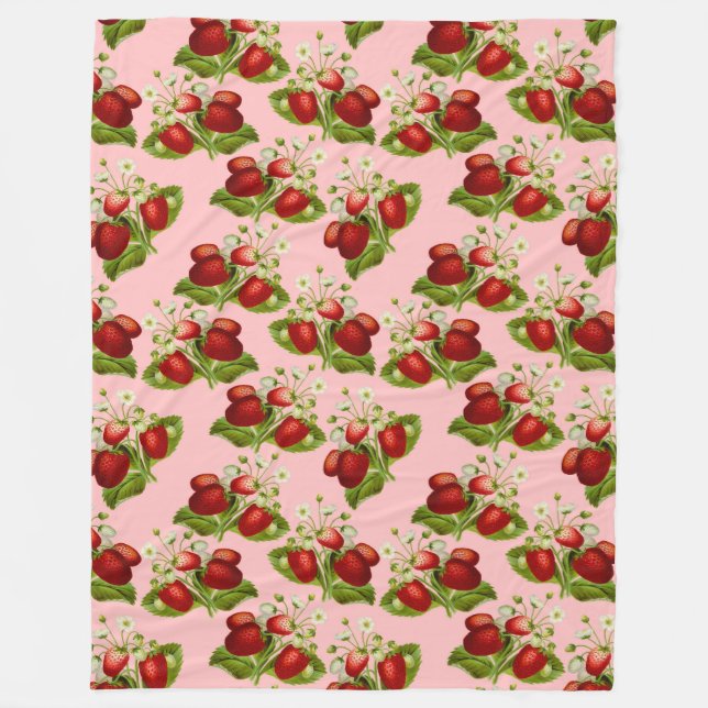 vintage strawberries blanket (Front)