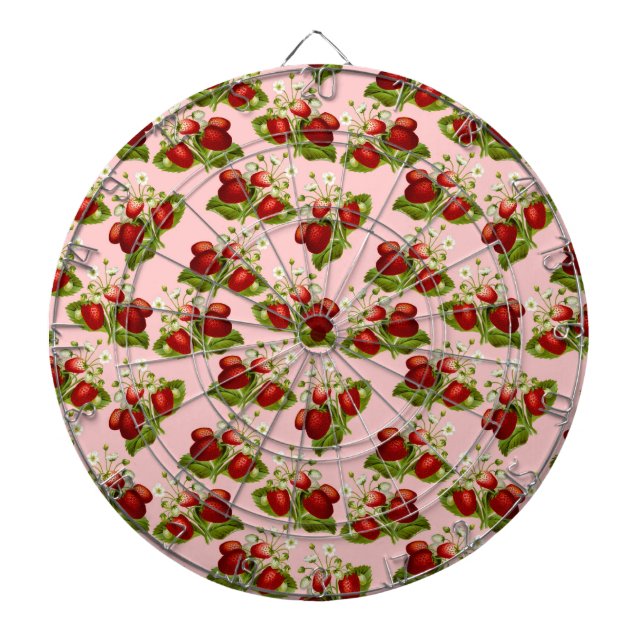 vintage strawberries dartboard (Front)