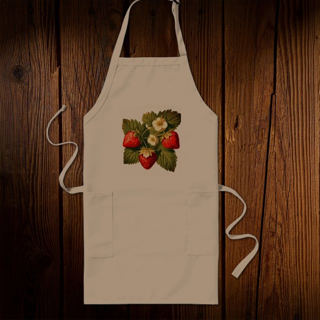 Vintage strawberries long apron (Creator Uploaded)
