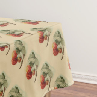 Vintage strawberries pattern tablecloth