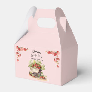Vintage Strawberry Berry Sweet Birthday Party Favour Box