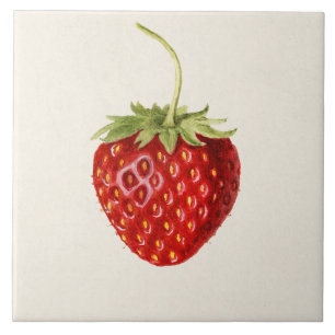 Vintage Strawberry Ceramic Tile