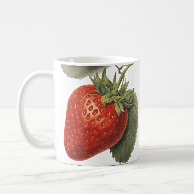 Vintage Strawberry  Coffee Mug (Left)