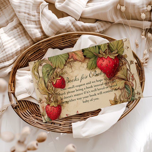 Vintage Strawberry Garden Diapper Raffle  Enclosure Card (Creator Uploaded)
