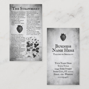 Vintage Strawberry Information Business Card
