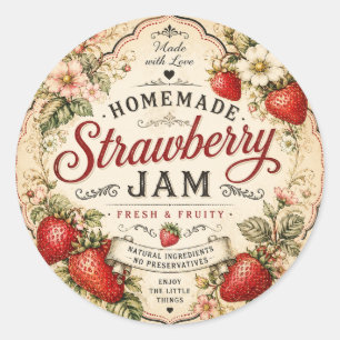 VIntage Strawberry Jam Label