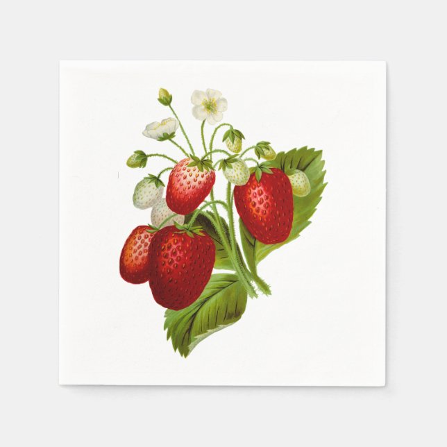 Vintage Strawberry. Napkin (Front)