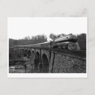 Vintage Streamline Steam Locomotive Postcard