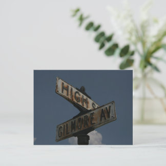 Vintage Street Sign Postcard