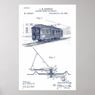 Vintage Streetcar Patent Poster