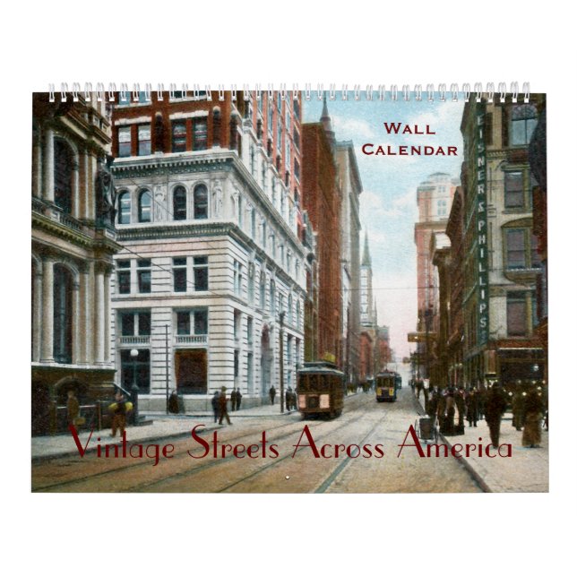 Vintage Streets Across America Wall Calendar (Cover)