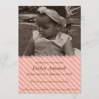 Vintage Stripe: Bubblegum Invitation
