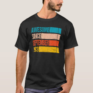 Vintage Stripe Colour Awesome Since September 1993 T-Shirt