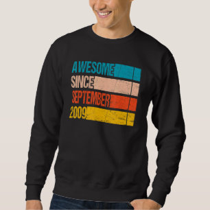 Vintage Stripe Colour Awesome Since September 2009 Sweatshirt