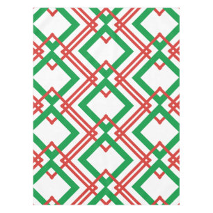 Vintage striped red and green tablecloth