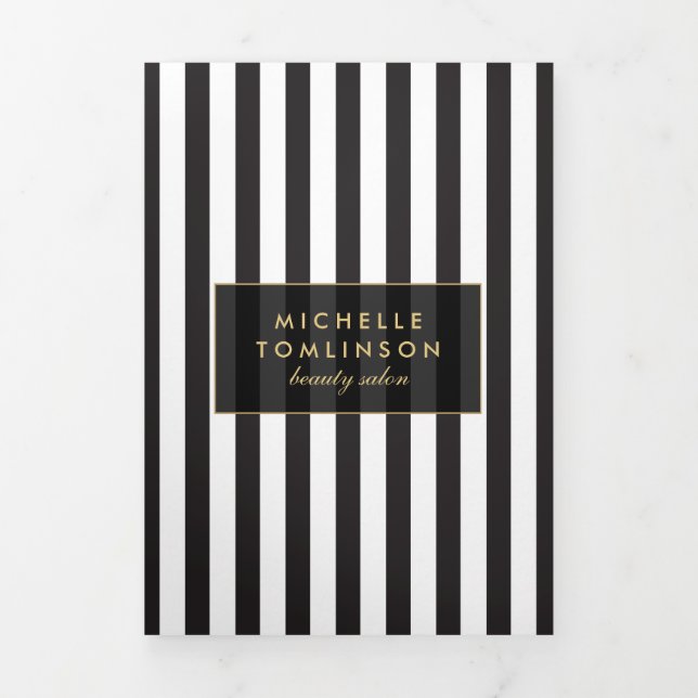 Vintage Striped Salon Brochure (Cover)