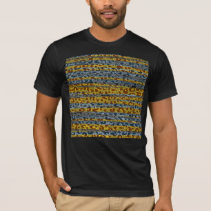 Vintage stripes pattern leopard fur texture T-Shirt