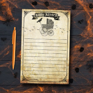 Vintage Stroller Halloween Baby Shower Advice