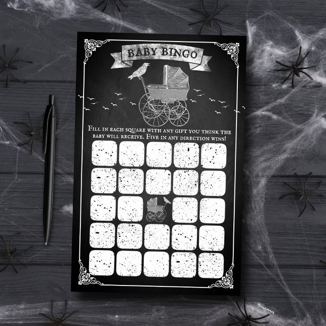Vintage Stroller Halloween Baby Shower Bingo (Creator Uploaded)