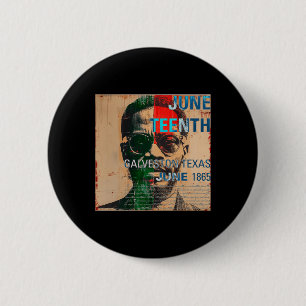 Vintage Style 1865 Juneteenth Galveston Texas Blac 6 Cm Round Badge