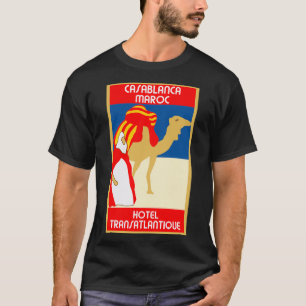 Vintage style 1920s Casablanca travel advertising T-Shirt