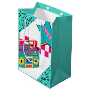 Vintage Style 1994 Stereo  Medium Gift Bag