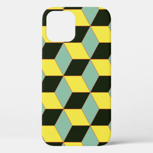vintage style 3D geometric seamless pattern with c iPhone 12 Case