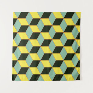 vintage style 3D geometric seamless pattern with c Tapestry
