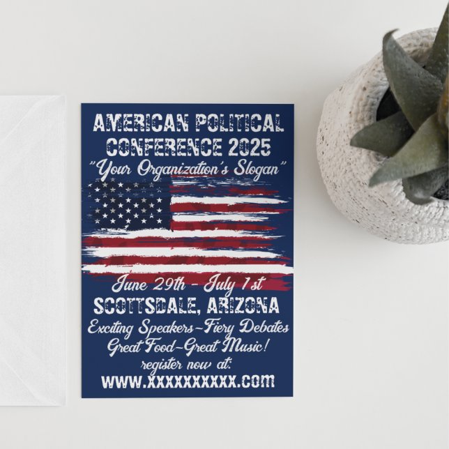 Vintage-Style American Political Conference Invitation (Creator Uploaded)