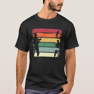 Vintage Style Angler Retro Fishing Fisherman T-Shirt