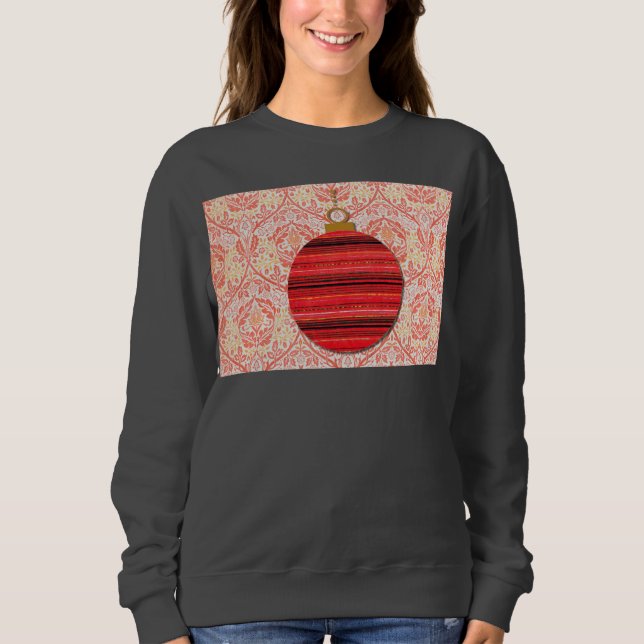 Vintage Style Art Christmas Ornament Sweatshirt (Front)