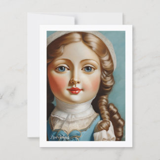 Vintage Style Art Doll  Postcard