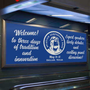 Vintage-Style Aviation Conference Banner