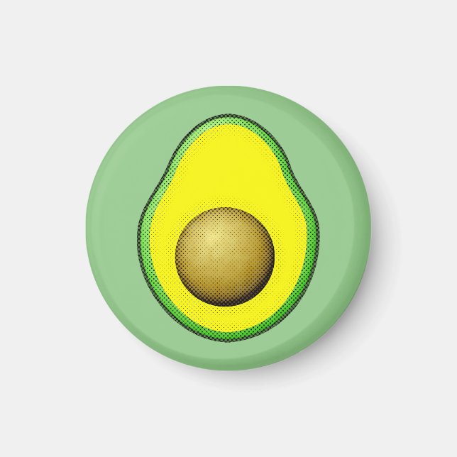 Vintage Style Avocado Drawing Magnet (Front)