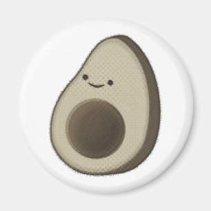 Vintage Style Avocado Drawing Magnet