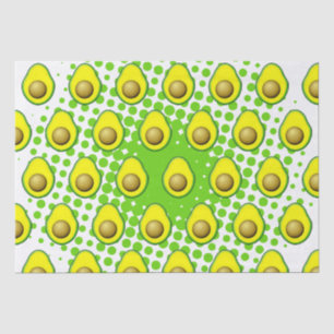 Vintage Style Avocado Drawing Wrapping Paper Sheet