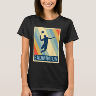 Vintage Style Badminton T Shirt