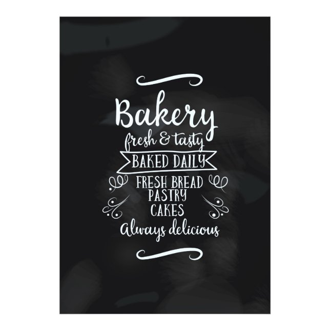 Vintage style Bakery Chalkboard poster (Front)