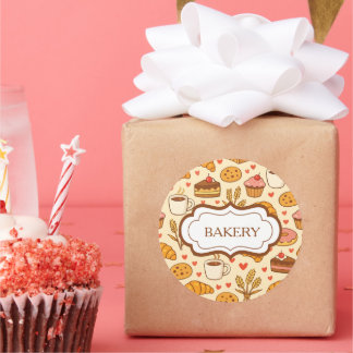 Vintage Style Bakery Classic Round Sticker