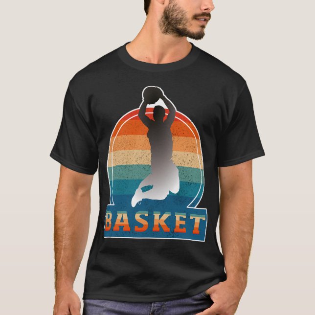 Vintage-Style Basketball T-Shirt (Front)