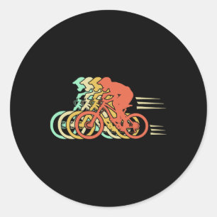 Vintage Style Biking Bicycle Mountain Biking Cycli Classic Round Sticker