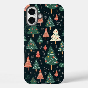 Vintage-style blue color botanical pattern Case-M iPhone 16 Plus Case