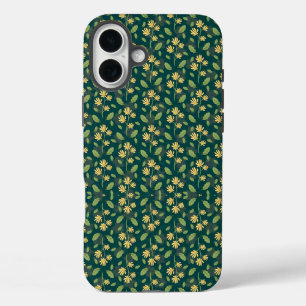 Vintage-style blue color botanical pattern  Case-M iPhone 16 Plus Case